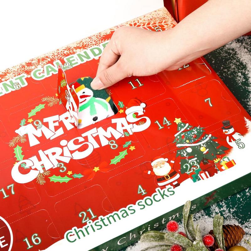 Christmas Socks Advent Calendar 24 Days Countdown Christmas Socks For Men 24 Days Of Advent Box Socks Different Christmas
