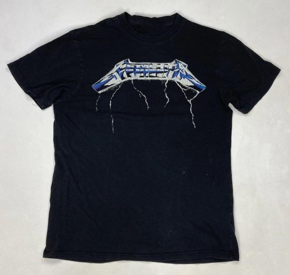 Metallica Ride The Lightning Graphic T-shirt Men Medium Black Band Music Unisex T-Shirt XXXXL