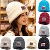 Letter Embroidery Knitted Woolen Hat Thickened Ear Protection Hat Fashion Skullies Cap  Winter