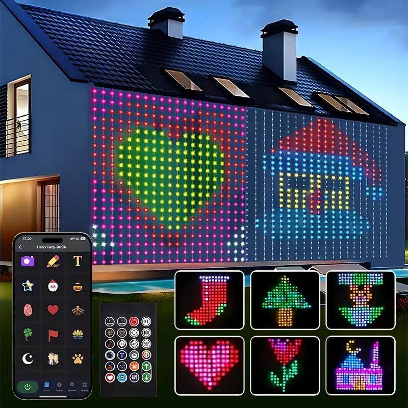 

Умные светодиодные гирлянды для штор Bluetooth - Dreamcolor Медная проволока Рождественское украшение Copper Wire 3x3M-Four Functions