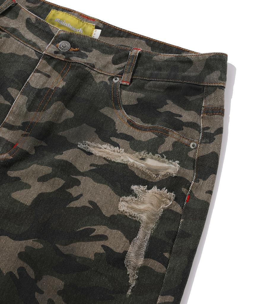 MAINBOOTH Destroyed Camo Pants(Camo)
