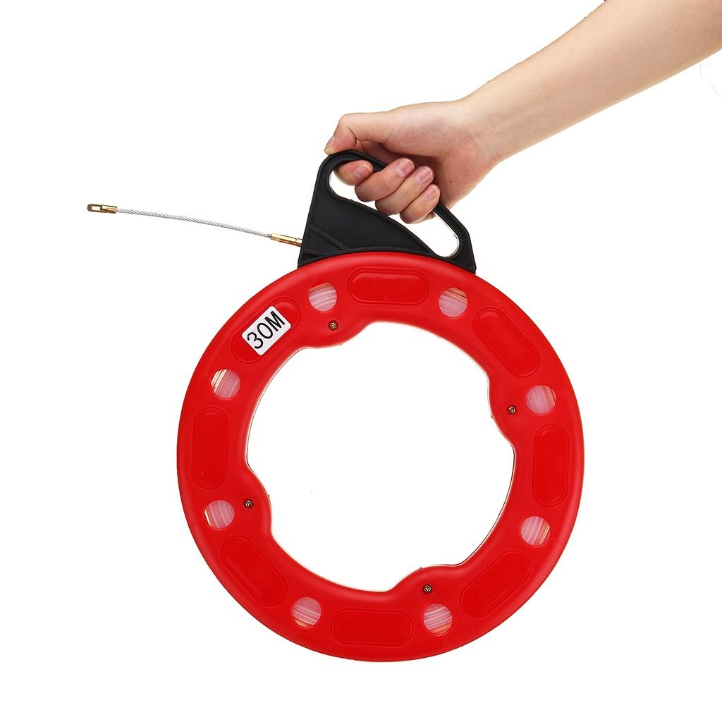 Fir de tragere din nailon cu fibră de sticlă 4mm 30 metri Bandă de nailon Flexibil Cablu de tragere pentru conducte din nailon Cablu de pește din fibră de sticlă 20M/30M