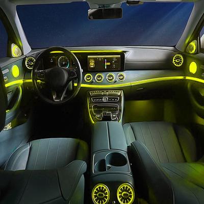 For C-Class W205 GLC X253 15-21 64Colors Rear Air Conditioner Turbine Outlet LED Ambient Lamp Air Vent