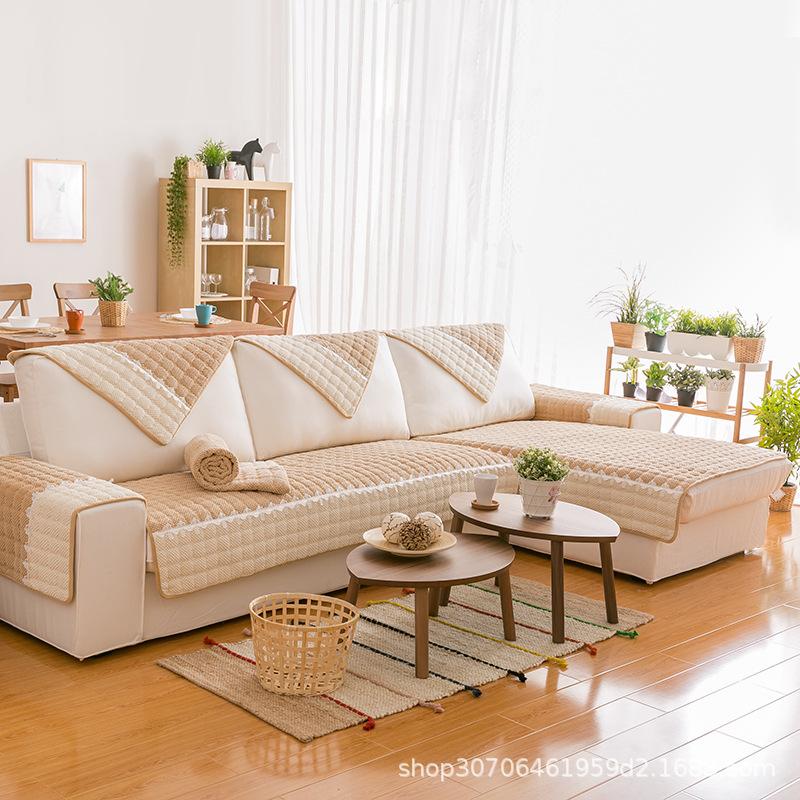 Sofa Cushion Universal In All Seasons, Thickened Seat Cushion, Simple Modern Leather Sofa Cover All-Inclusive Universal Cover Cloth Towel