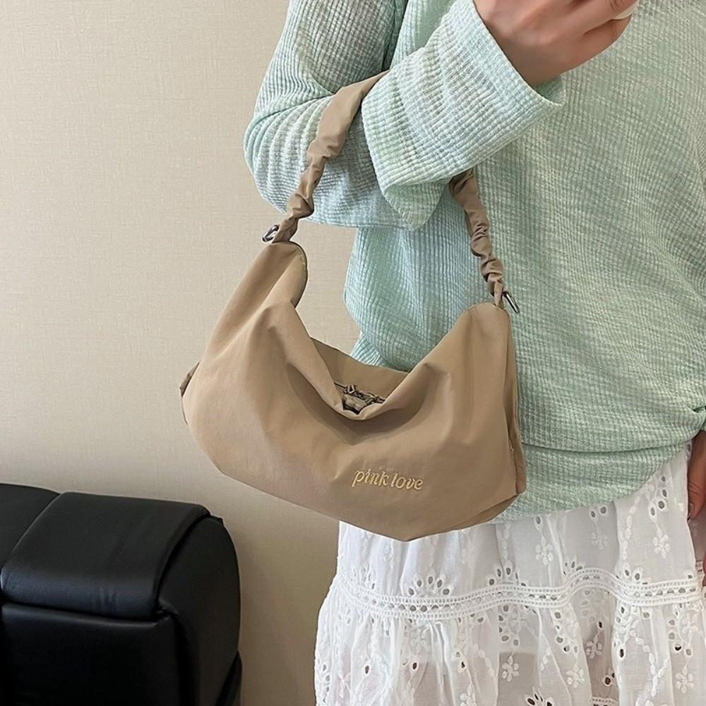 Leight Weight Nylon Crossbody Bag Leisure Women's Handbags Korean Pleated Shoulder Bag  Teenagers