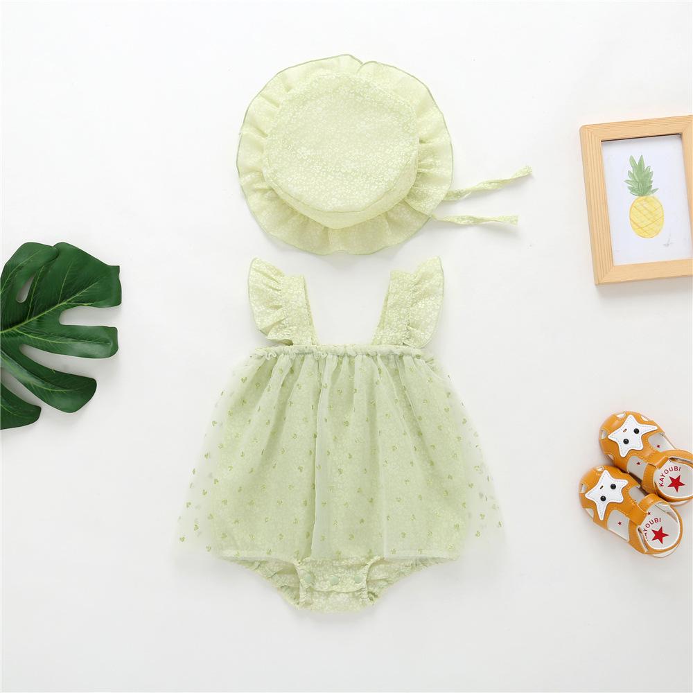 Summer Sling Floral Mesh Baby Romper - Korean Style Newborn Outfit