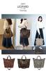 MIKA&MAYA Leopard Print 2-Way ToteShoulder Bag, Large Capacity (Beige)