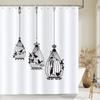Nordic minimalist art printing Shower Curtain, Waterproof Fabric Flower and leaf Bird pattern Bathroom Curtain for Bathtub Decor