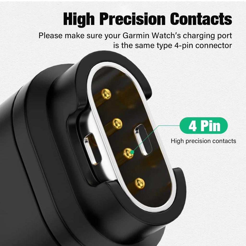 Type C/Micro/IOS USB to 4pin Charger Adapter Connector for Garmin Fenix 7/6/5/7X/6X/5X/ Venu 2 plus Watch Charging Converter