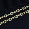 Simulation Jewelry Micro-Inlaid Green Diamond Gold Light Luxury Temperament Bracelet Spot
