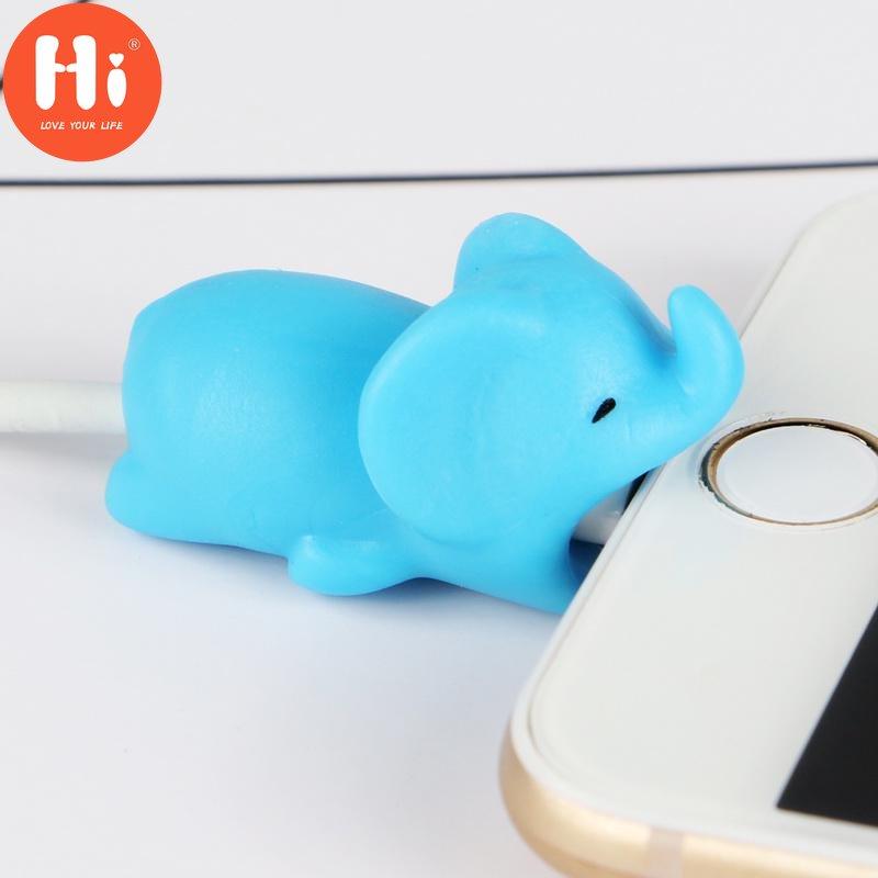 Buy Hi Cute Animal Bite USB Charger Data Cover for Phone Case Wire