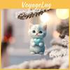 Acrylic Blue Cat Car Pendant Charming Cartoon Style Decorative Accessory For Vehicles