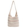 New Color Matching Woven Bag Large Capacity Simple Portable Shoulder Bag Fashionable Commuter Vacation Beach Bag