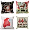 Festliche Weihnachten Xmas Leinen Kissenbezug mit elegantem einseitigem Druckdesign