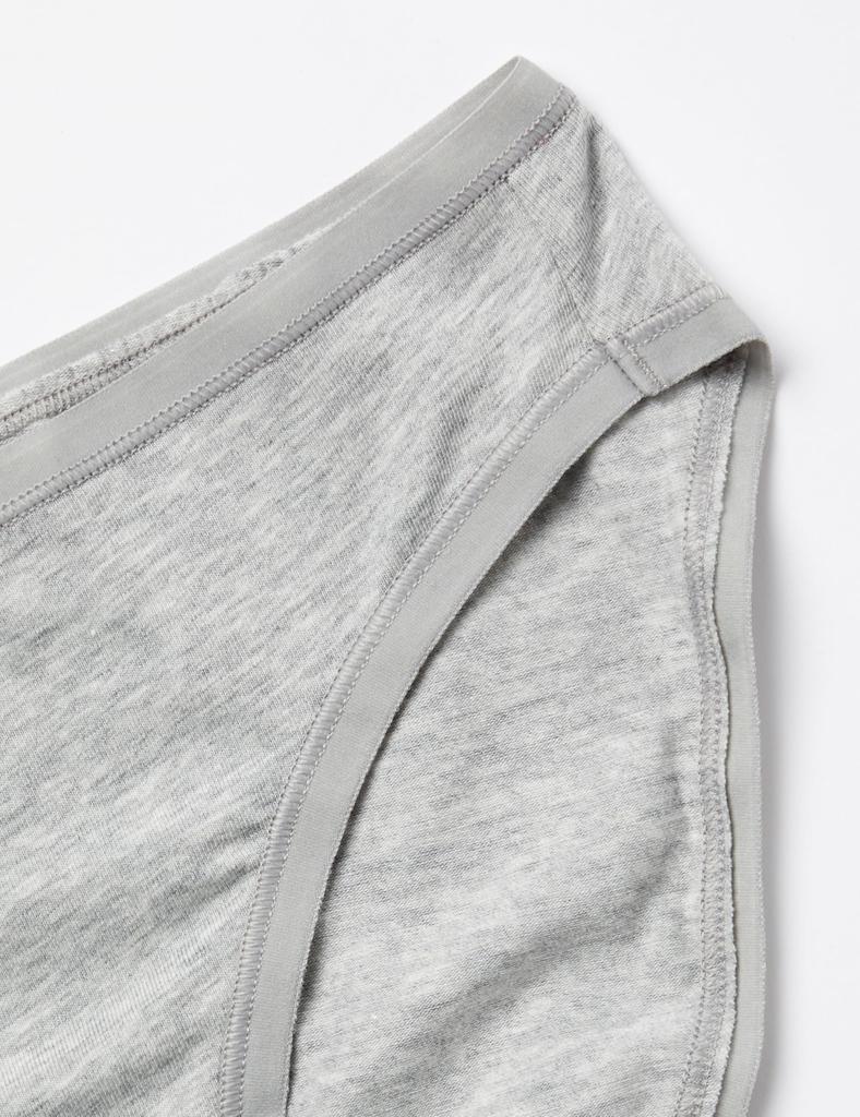 Amazon Essentials Cotton Bikini Size L 6-Pack Shorts, Women's, Black/Heather Gray/White/Light Pink,