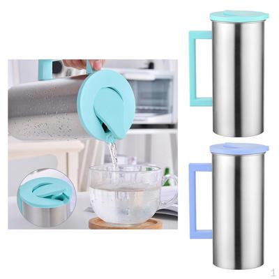 2 Stück Edelstahl Wasser Getränke Eistee Krug Servieren