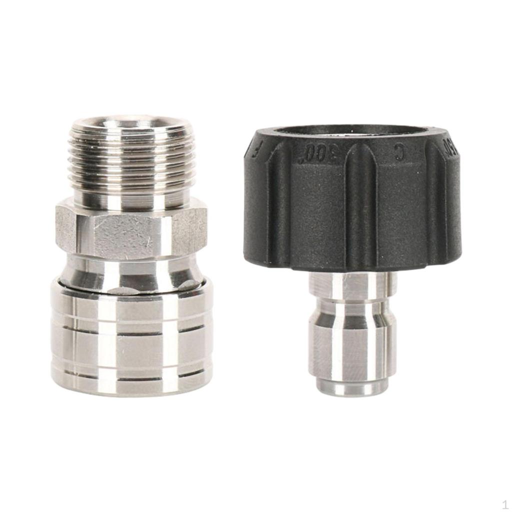 2pcs High Pressure Washer Adapter Convert M22 To 3/8-inch Cleaning Replacement Car