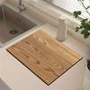1Pcs Rubber Drying Mat With Wood Grain Pattern  For Coffee Shop Restaurant Kitchen Carpet Tableware Durable Diatom Mud Table Mat Pet Mat Coffeeware