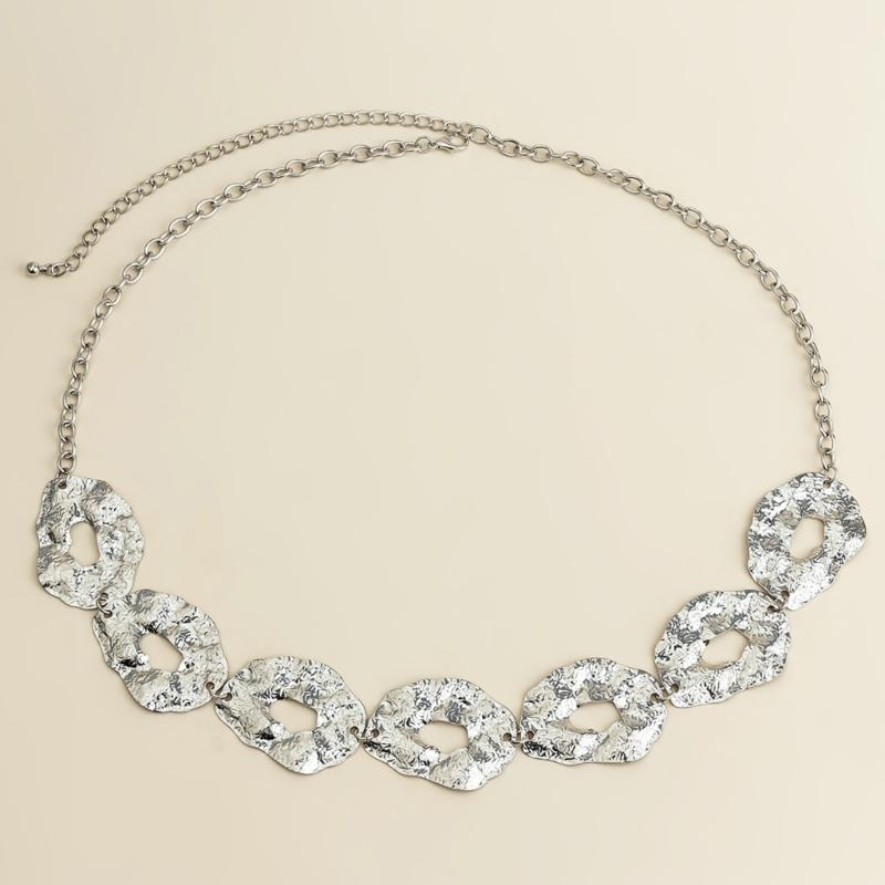 Fashionable Irregular Circle Waist Chain Necklace With Adjustable Metal Chain For Women Grunge And Steampunk Style