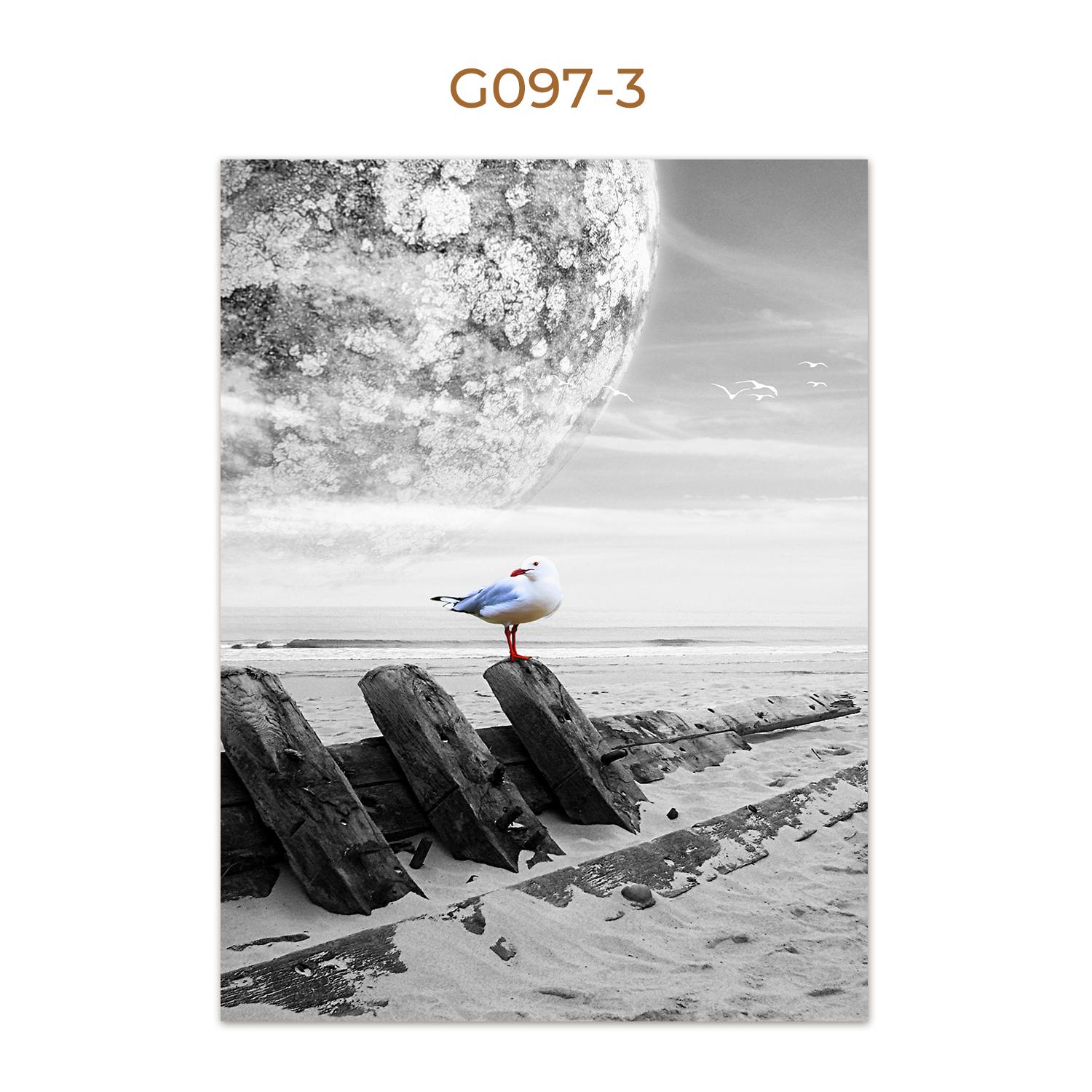 Современный абстрактный пейзаж Приморский Мум черно-белый одинокий настенный художественный принт холст картина для гостиной Настенный декор украшение 21x30cm No frame