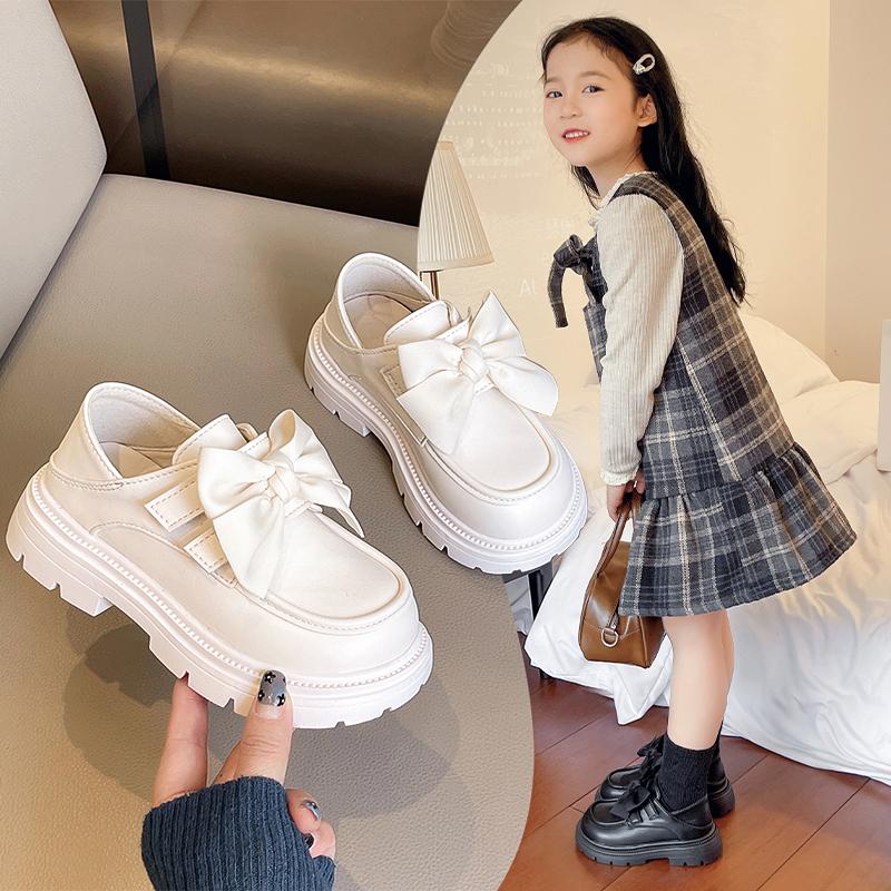 Spring And Autumn Girls' Leather Shoes With Soft Soles British Style Fashion Princess Shoes Kids Shoes