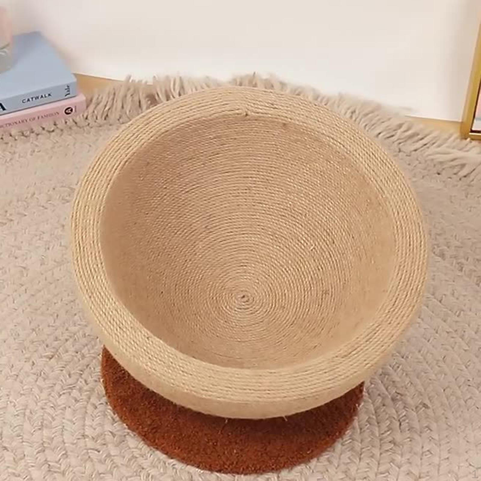 

Cat Scratching Bowl, Sisal Scratcher Bed, Furniture Protector, Modern Lounge