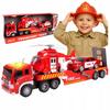 [PACZB] Motorized Fire Truck + Helicopter Car LED Sound Z2365