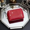​YSL Red Cosmetic Pouch with Gold Star Embellishments Lady Handheld Clutch Daily Essentials Organizer Pouch​