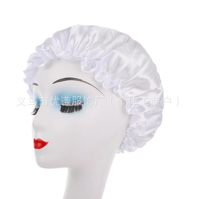 Women's home nightcap high-end satin shower cap mulberry beauty satin hair care cap bag head