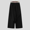 INCERUN Men Wrap High Elastic Waist Casual Loose Suit Pants Long Trousers