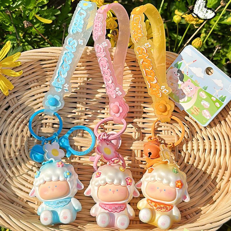 Scarf Sheep Cartoon Keychain Cute Backpack Pendant Decoration Holiday Gift