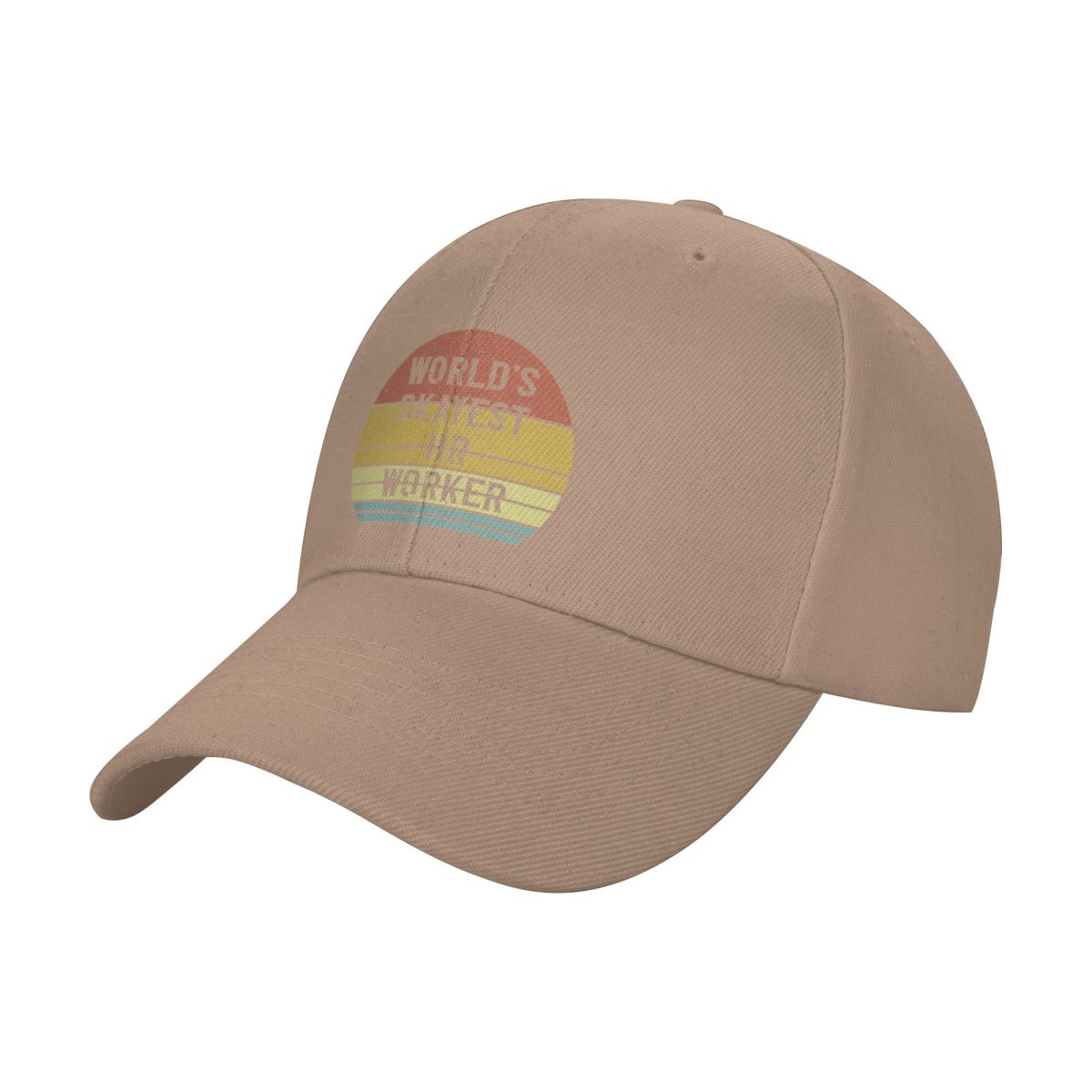 World s Okayest Human Resource Worker Baseball Cap Military Cap Man Trucker Cap Female Men s