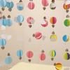 3D Hot Air Balloon Love Heart Clouds Paper String Room Wall Background Hanging Banner Birthday Baby Shower Party Decorations