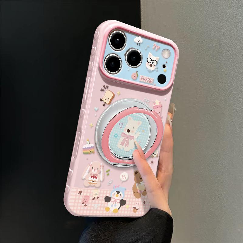West Highland Applies To Apple 17promax Mobile Phone Case Iphone16 Rotating Bracket 15 Cute 14 High-value Women