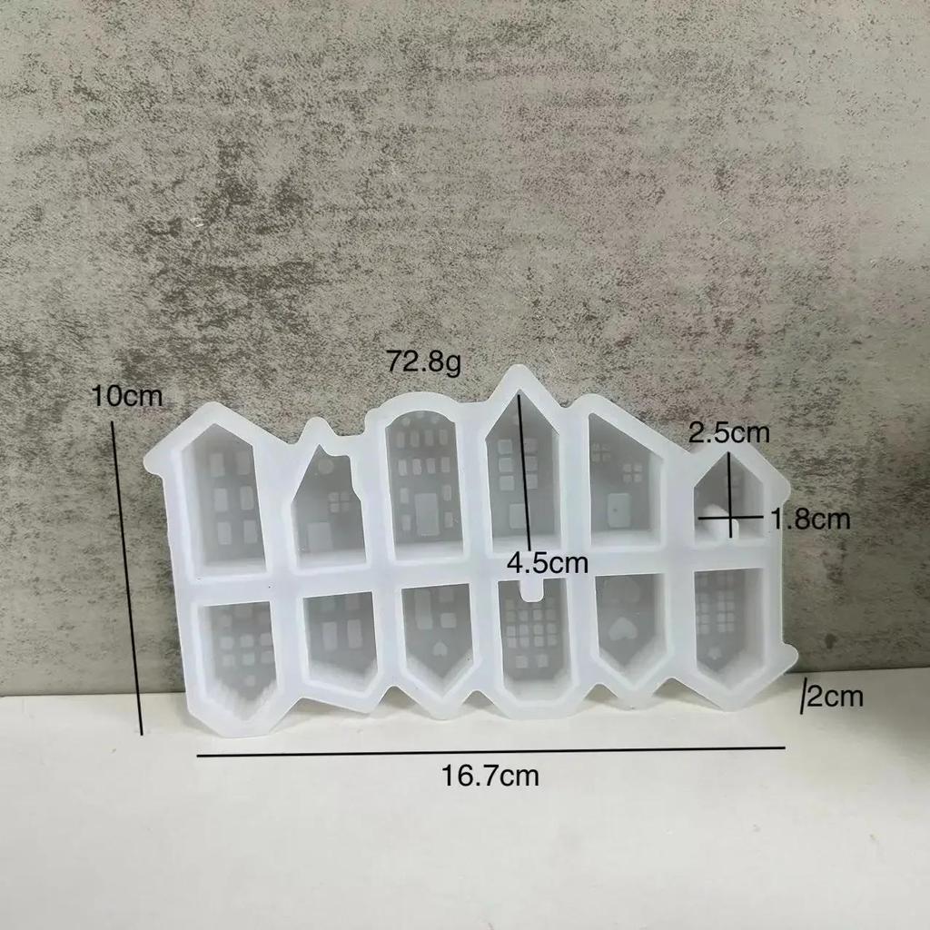 1 ADET 3D İskandinav Tarzı Küçük Ev Silikon Kalıp 12 Delikli Ev Mum Kalıpları Mini Evler Alçı Beton Çimento Kalıp Aroma Sabun Kalıpları