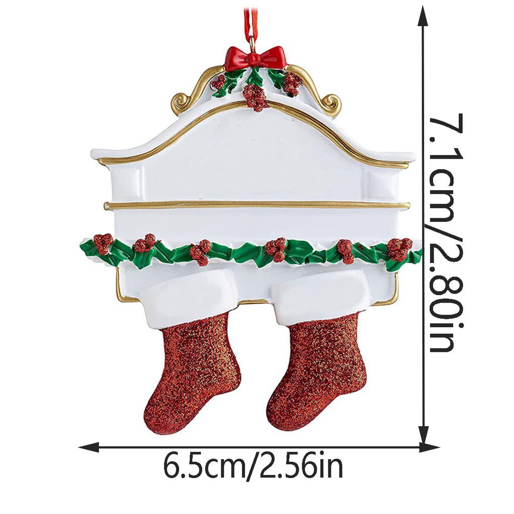 Creative Resin Christmas Socks, Home Nameplate DIY Pendant, Christmas Pendant, Christmas Tree Decoration (Can Write)