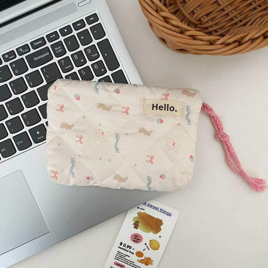 Adorable Quilted Coin & Card Purse 2025 - Compact Travel Lipstick & Sundries Bag for Women