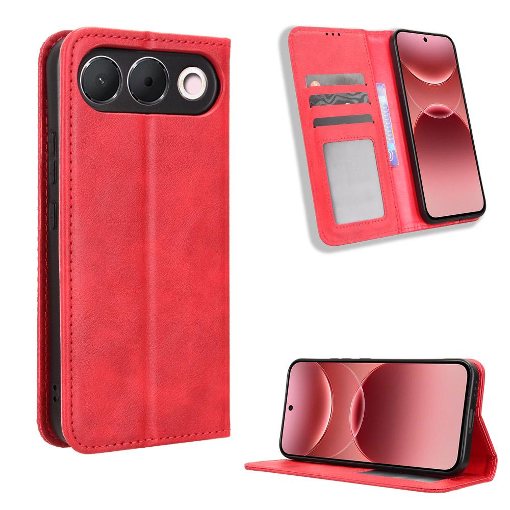 Housse à rabat compatible pour OPPO A7 Pro en cuir PU Protection intégrale avec [Blocage RFID]