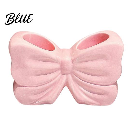 Girls Style Toothbrush with Dual Printed Holder Bow Holder 3D Adhesive Cup Holes for Bathroom Accessory & Toothpaste Cute