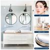 Round Wall Mirror, Bathroom Mirror, Aluminum Frame, Vanity Mirror, Entryway, Bathroom, Toilet (Black, 40cm Diameter)