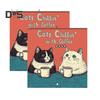 1/2Pcs 2025 Wall Calendar Cats Chillin' with Coffee Wall Calendar 12 Monthly Coffee Cats Calendar Family Office Organizer for Cat Lover Gift