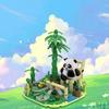 Niedliche Panda-Bausteine, Zoo-Landschaft, Montagemodellziegel, kreative Schreibtischdekoration, DIY-Spielzeug für Kinder, Weihnachtsgeschenke