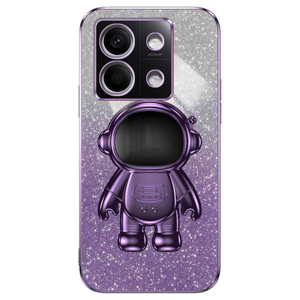 For Xiaomi Redmi Note 13 4G Case Glitter Powder Anti-scratch PC+TPU Phone Kickstand Cover