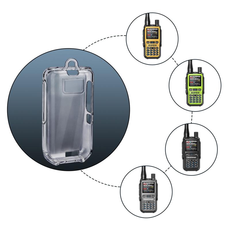 UV5RMINI Walkie Talkie Silicone Protector Transparent Dustproof Anti Drop Durable Case for Warehouse Use