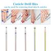 Nail Drill Bit Set Tungsten Steel Drill Bits Mini Cleaning Brushes for Nail Prep Cuticle Nail Gel