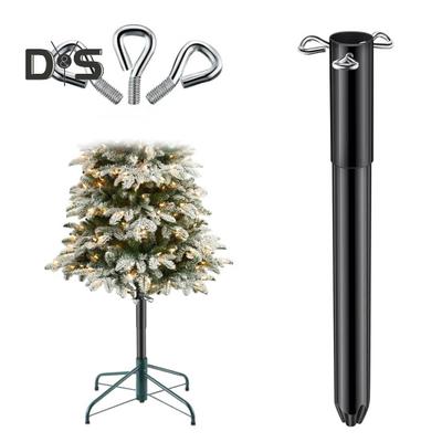 Extensor de Altura para Árbol de Navidad Artificial Poste de Extensión de Base de Árbol de Metal con 3 Tornillos de Fijación Elevador de Árbol Navideño Se Adapta a Postes de 0.5-1.25 Pulgadas