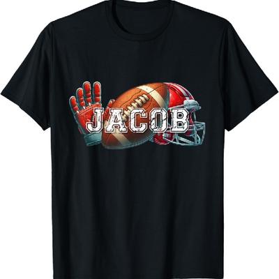 Jacob Football Custom Name T-Shirt