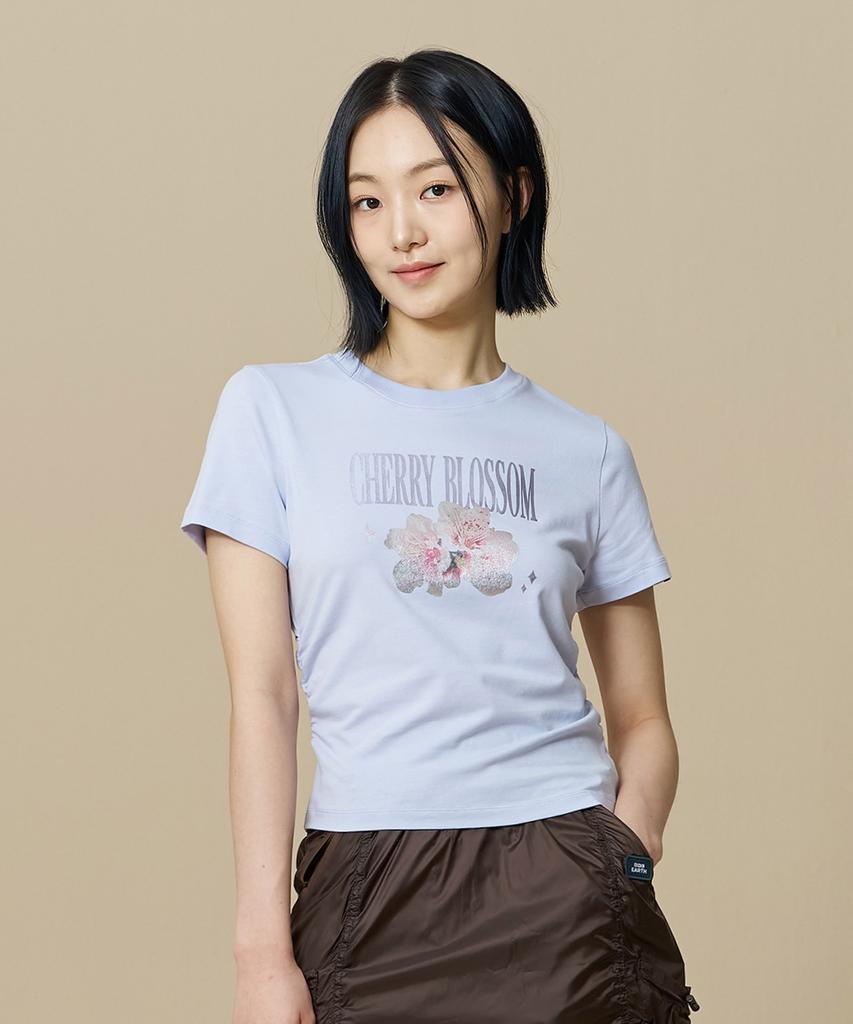 BBC EARTH W Cherry Blossom Short Sleeve T-Shirt_Lilac