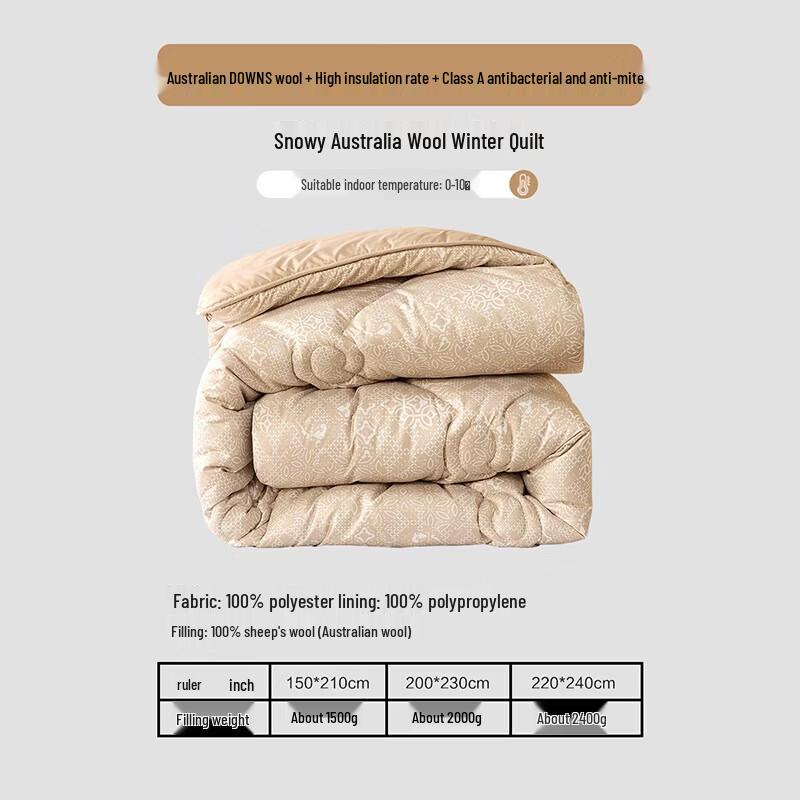 

Mercury Home Textiles 100% Australian Wool Winter Quilt