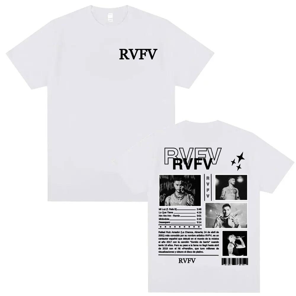 Rapper RVFV Eltiburón Tour 2024 Cover T Shirts Fashion Casual O-Neck Short Sleeve T-shirt Men Women Oversized T Shirt Streetwear